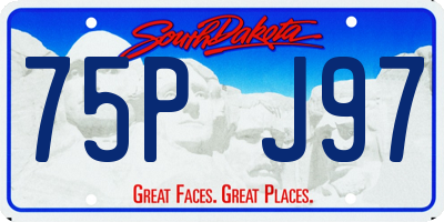 SD license plate 75PJ97
