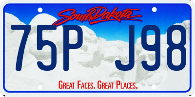 SD license plate 75PJ98