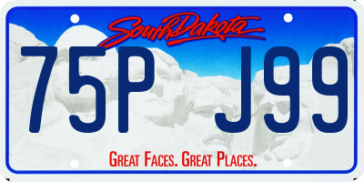 SD license plate 75PJ99