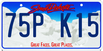 SD license plate 75PK15