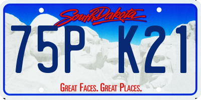 SD license plate 75PK21