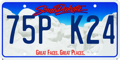 SD license plate 75PK24