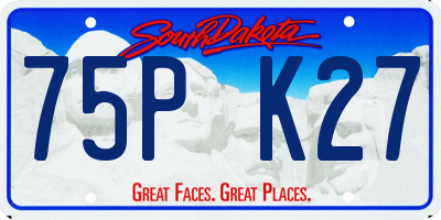 SD license plate 75PK27