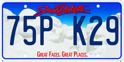 SD license plate 75PK29