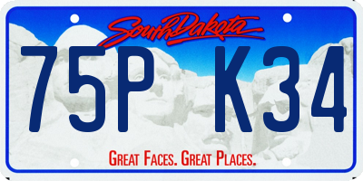 SD license plate 75PK34