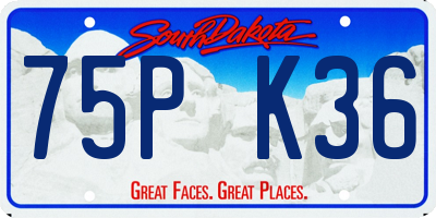 SD license plate 75PK36