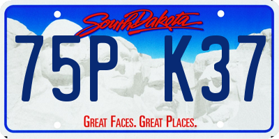 SD license plate 75PK37
