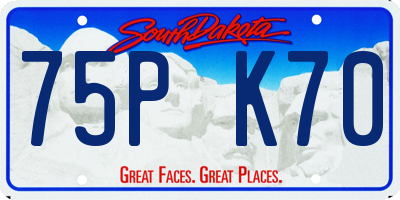 SD license plate 75PK70
