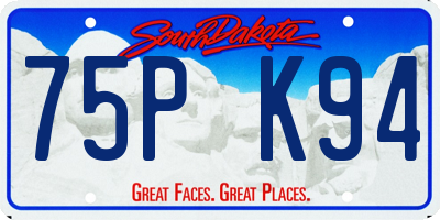 SD license plate 75PK94