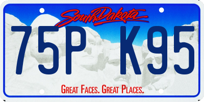SD license plate 75PK95