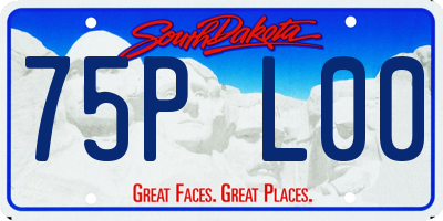 SD license plate 75PL00