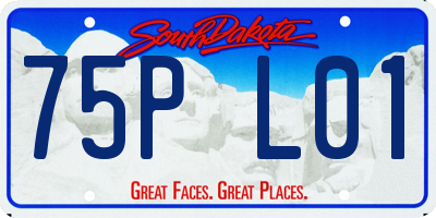 SD license plate 75PL01