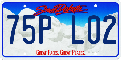 SD license plate 75PL02