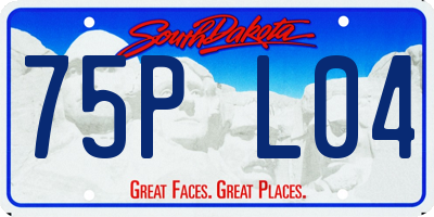 SD license plate 75PL04