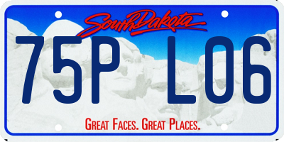 SD license plate 75PL06