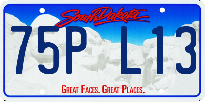SD license plate 75PL13