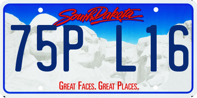 SD license plate 75PL16