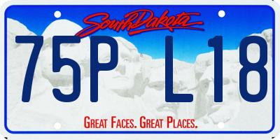 SD license plate 75PL18