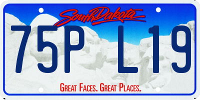 SD license plate 75PL19