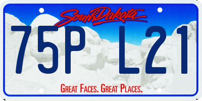 SD license plate 75PL21