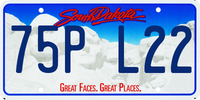 SD license plate 75PL22
