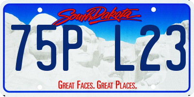 SD license plate 75PL23