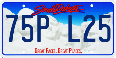 SD license plate 75PL25