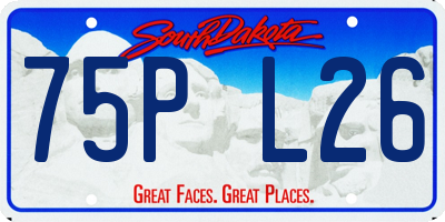 SD license plate 75PL26