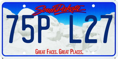SD license plate 75PL27