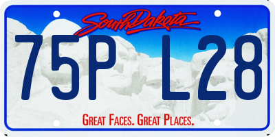 SD license plate 75PL28