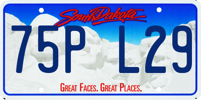 SD license plate 75PL29
