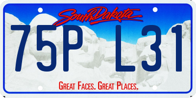 SD license plate 75PL31
