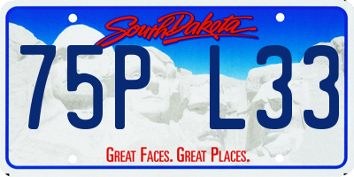 SD license plate 75PL33