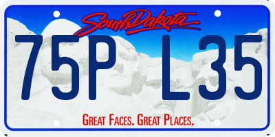 SD license plate 75PL35