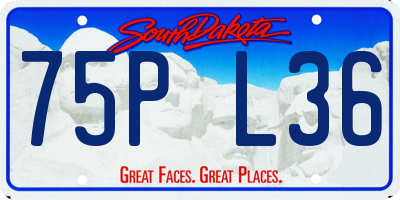 SD license plate 75PL36