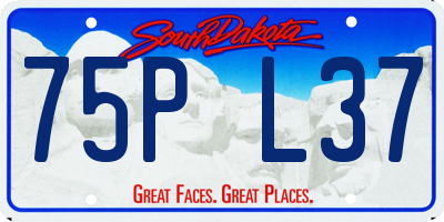 SD license plate 75PL37