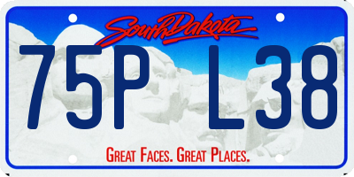 SD license plate 75PL38