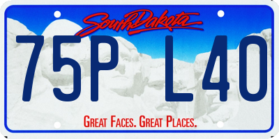 SD license plate 75PL40
