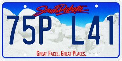 SD license plate 75PL41