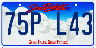 SD license plate 75PL43