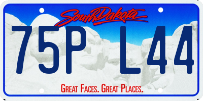 SD license plate 75PL44