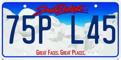 SD license plate 75PL45
