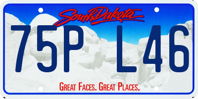 SD license plate 75PL46