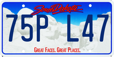 SD license plate 75PL47
