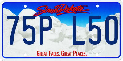 SD license plate 75PL50