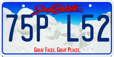 SD license plate 75PL52
