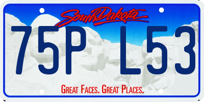 SD license plate 75PL53