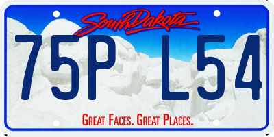 SD license plate 75PL54