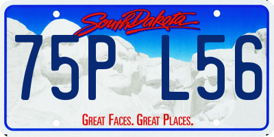 SD license plate 75PL56