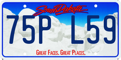 SD license plate 75PL59
